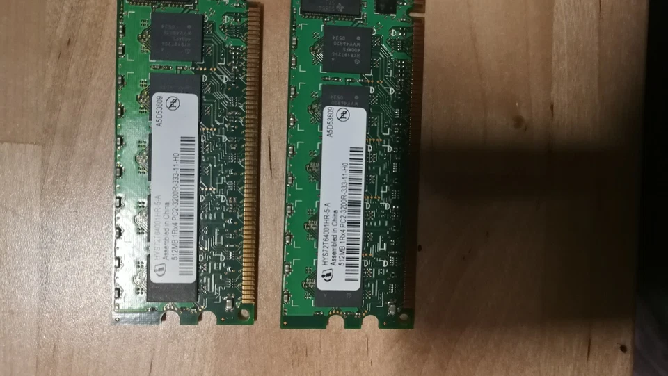 HYS72T64001HR-5-A 1G-Matched Pair of Infineon 512MB PC2-3200R 1Rx4 CL3 (B25) - Image 3 of 3