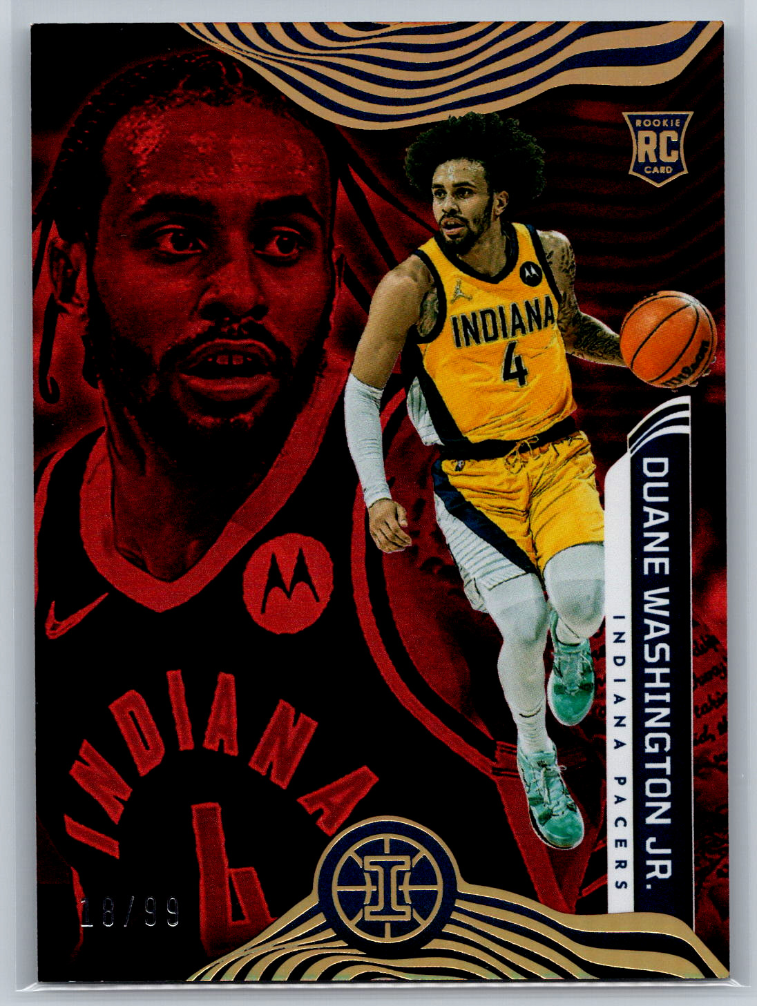 Duane Washington Jr 2021-22 Panini Illusions Trophy Collection Red /99 RC #199