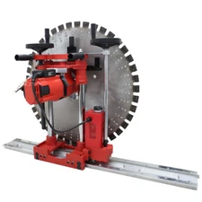 16" Deep Concrete Wall Cutter Door Opening Engineering Equipment 7.8ft Rail 220V