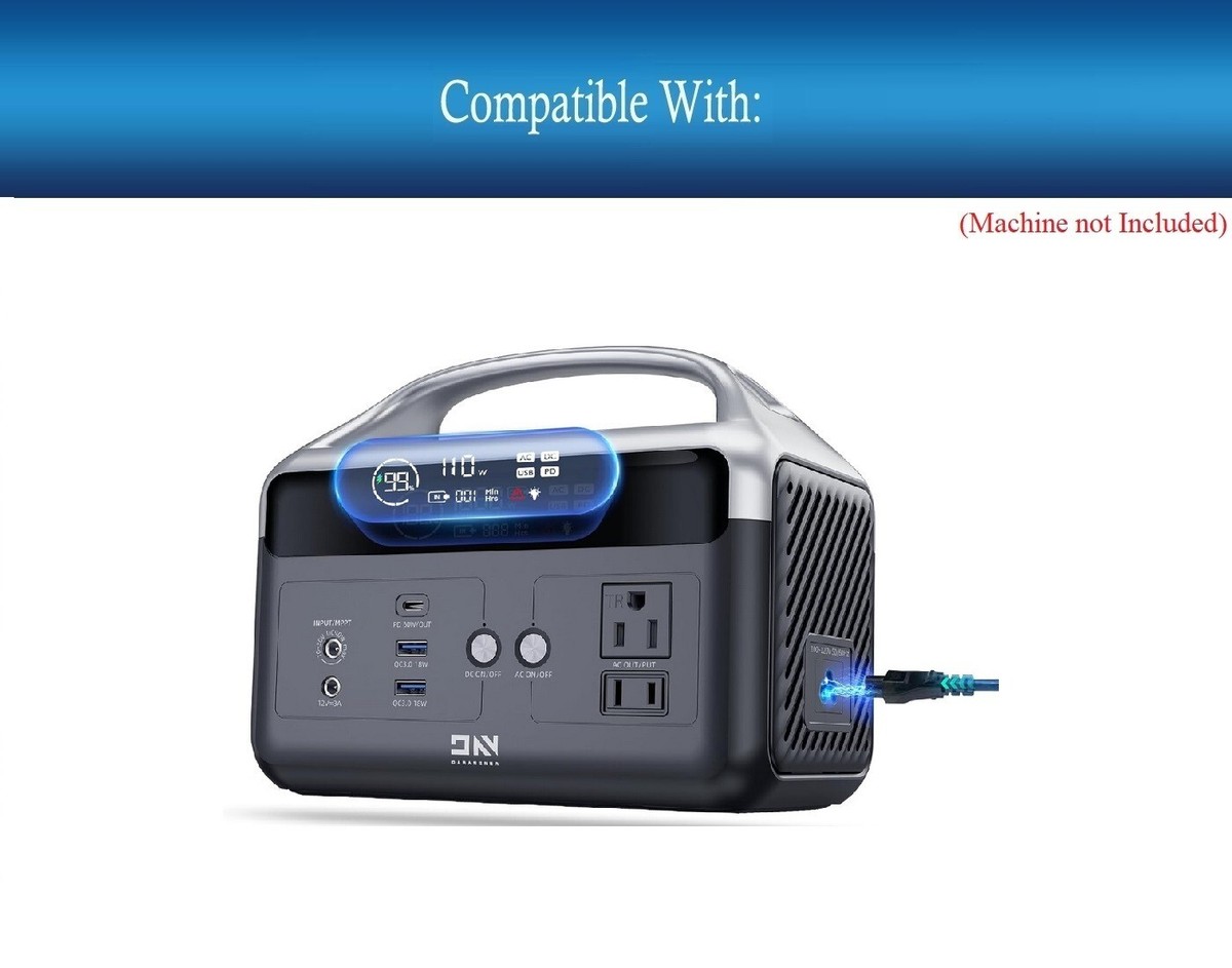 3-Prong AC IN Power Cord For DaranEner ‎NEOZ 179.2Wh 300W Portable