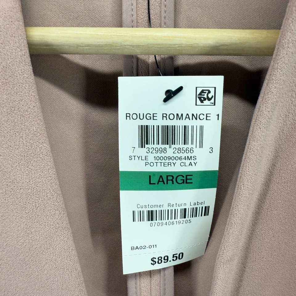 New Alfani Jacket Women L Large Pink Open Front Long Sleeve Pockets Casual - Image 4 of 4