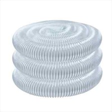 4 in. x 20 ft. flexible pvc dust collection hose, clear color powertec inch