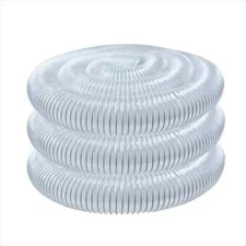 4 in. x 20 ft. flexible pvc dust collection hose, clear color | powertec inch