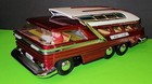 VINTAGE TIN LITHO TOY BUS CAR VAN BATTERY OPERATED MADE IN JAPAN WORKS EXCELLENT — photo 4