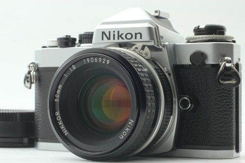[Exc+5 meter works] NIKON FE Silver + Ai Nikkor 50mm f/1.8 lens From JAPAN