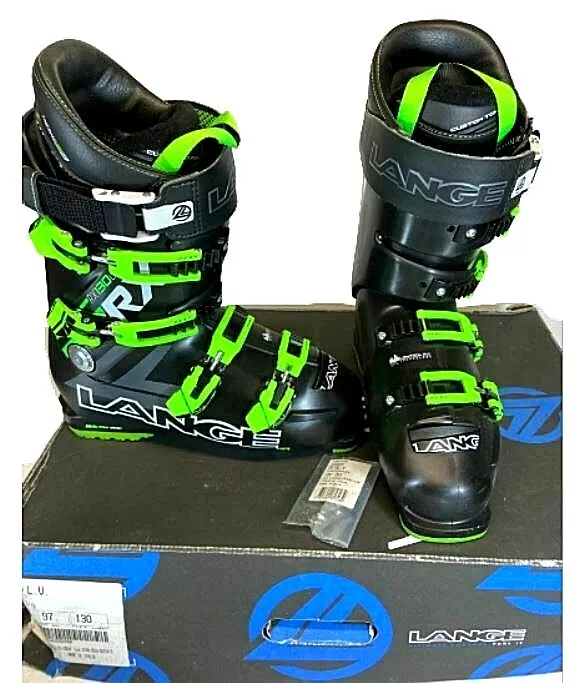 Dar permiso Restaurar Cordero $700 Lange RX 130 LV Ski Boots Sz 26.5,8.5 Men Alpine 97Last Black Green  LBE2010 | eBay