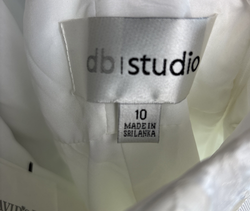 Davids Bridal Wedding Dress Size 10 Halter Embroidered Beach Minimalist sdwg0140 - Picture 17 of 20