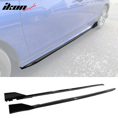 #ad #ad For 22 26 Honda Civic 11th Type R Side Skirts Extension Rocker Panel Gloss Black $84.99