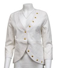 PRIORITIES Tallulah Sunrise Women's Devon Button Blazer Jacket White Size S NWT