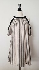 Anthropologie Dress New Size Medium Wedding Coquette Crochet Stripe Boho Chic