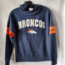 Denver Broncos Hooded Sweatshirt Football Hoodie Logo Teen's Apparel Small