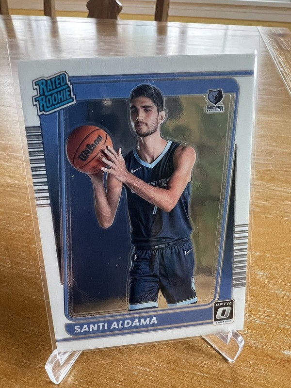 2021-22 Panini Donruss Optic Basketball, Rated Rookie Card #176 SANTI ALDAMA  RC