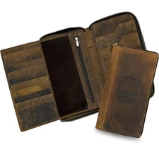 Leather RFID Protected Passport Card Money Holder Unisex Travel Organiser