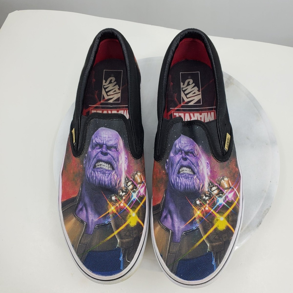 Vans X Avengers Marvel Thanos Infinity War Classic Slip On Men's Shoes Size 