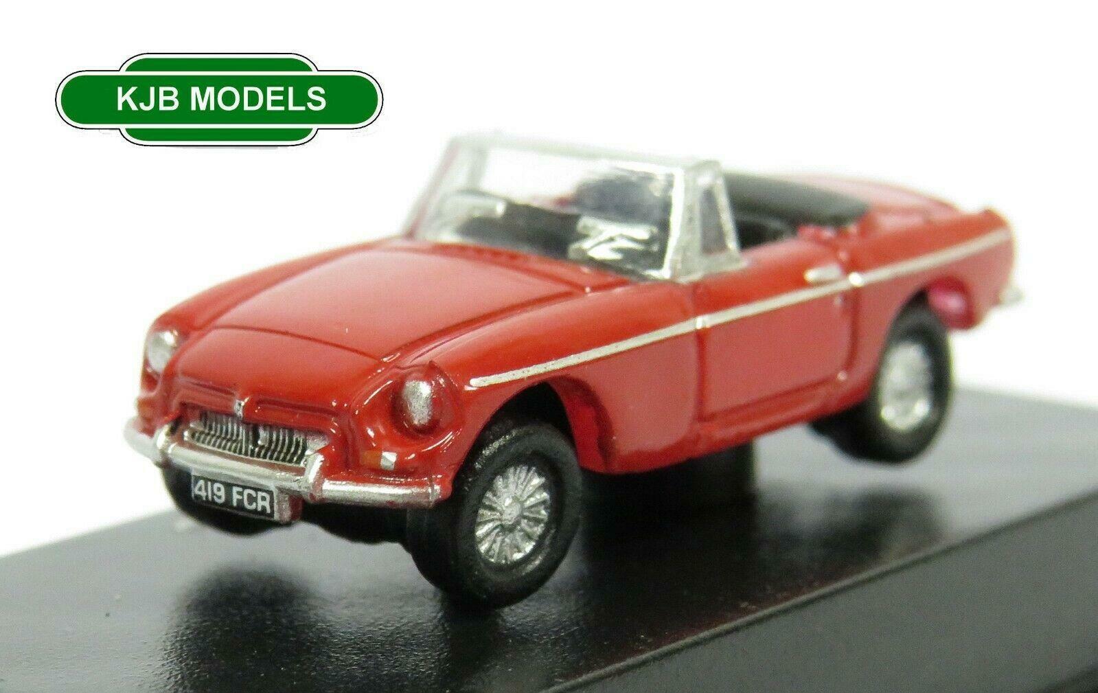 Oxford Diecast NMGB001 MGB Roadster Tartan Red Car N Gauge Model Railway Vehicle