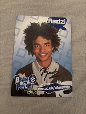 RADZI CHINYANGANYA  (BLUE PETER) HAND SIGNED VINTAGE BBC CAST CARD- UNDEDICATED 