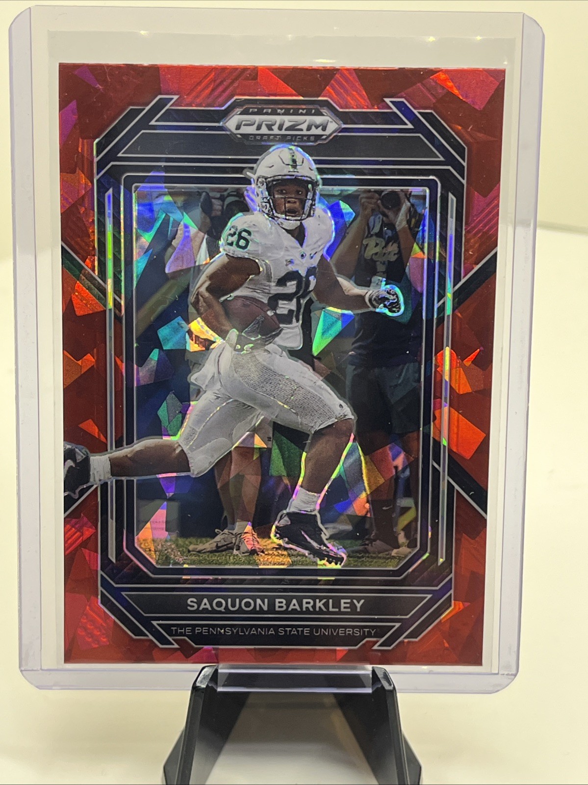 2023 Panini Prizm Draft Picks - Saquon Barkley #87 Red Ice Prizm
