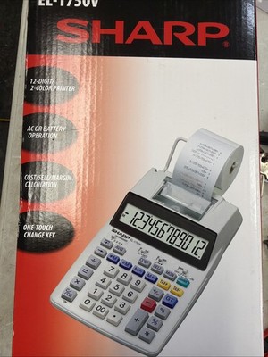 Sharp SH-EL1750V Printing Calculator 12-Digit