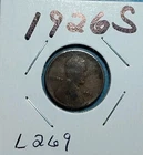1926S Lincoln Cent / Good G with Details / Low Shipping