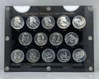 1950–63 Franklin PROOF Half Dollar Full Set 457 Capital Plastic Silver 14 Coins