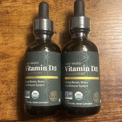 Global Healing Vitamin D3 5000 IU Liquid Dietary Supplement 2 fl.Oz EXP: 10/2027