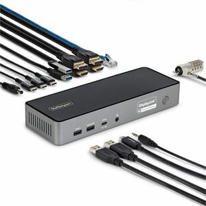 StarTech Triple-Monitor USB-C Docking Station 140W 4K 60Hz TAA