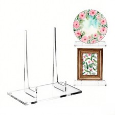 Porte-livres acrylique stable à afficher pour photos livres et cartes postales