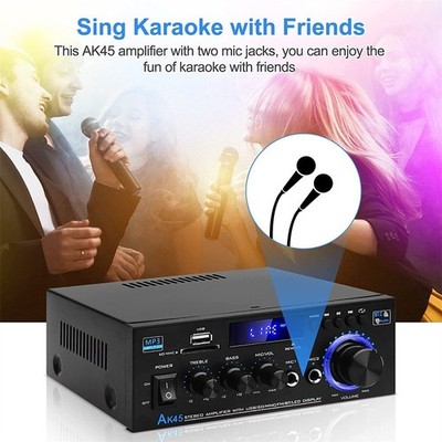 Verstärker Stereo Amplifier HIFI Digital Bluetooth FM USB Vollverstärker NEU