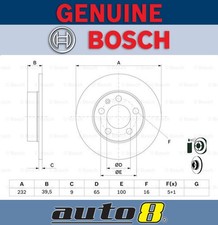 Bosch Rear Brake Disc Rotor for Audi A3 8L1 1.6L BFQ 2002 - 2003