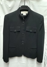 Jones New York Black Military Style Suit Jacket Blazer Size 6