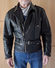 Motorrad Chopper Lederjacke Jacke Rockerjacke Bikerjacke 90´s Jahre, Größe 50