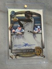 2025 Bowman Chrome Prospects #CPALD Leo de Vries HTA Choice Ref Auto /150 