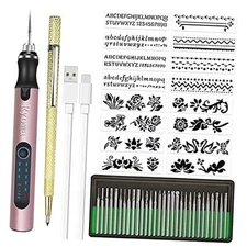 Rechargeable cordless Electric Micro Engraver Pen Mini DIY Engraving Rose Gold