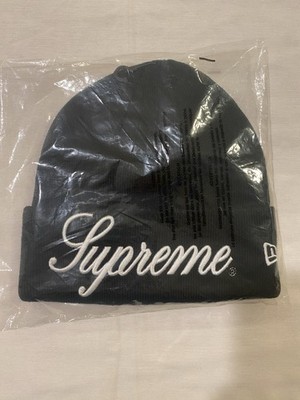 Supreme x New Era FW24 Script Beanie Black | eBay