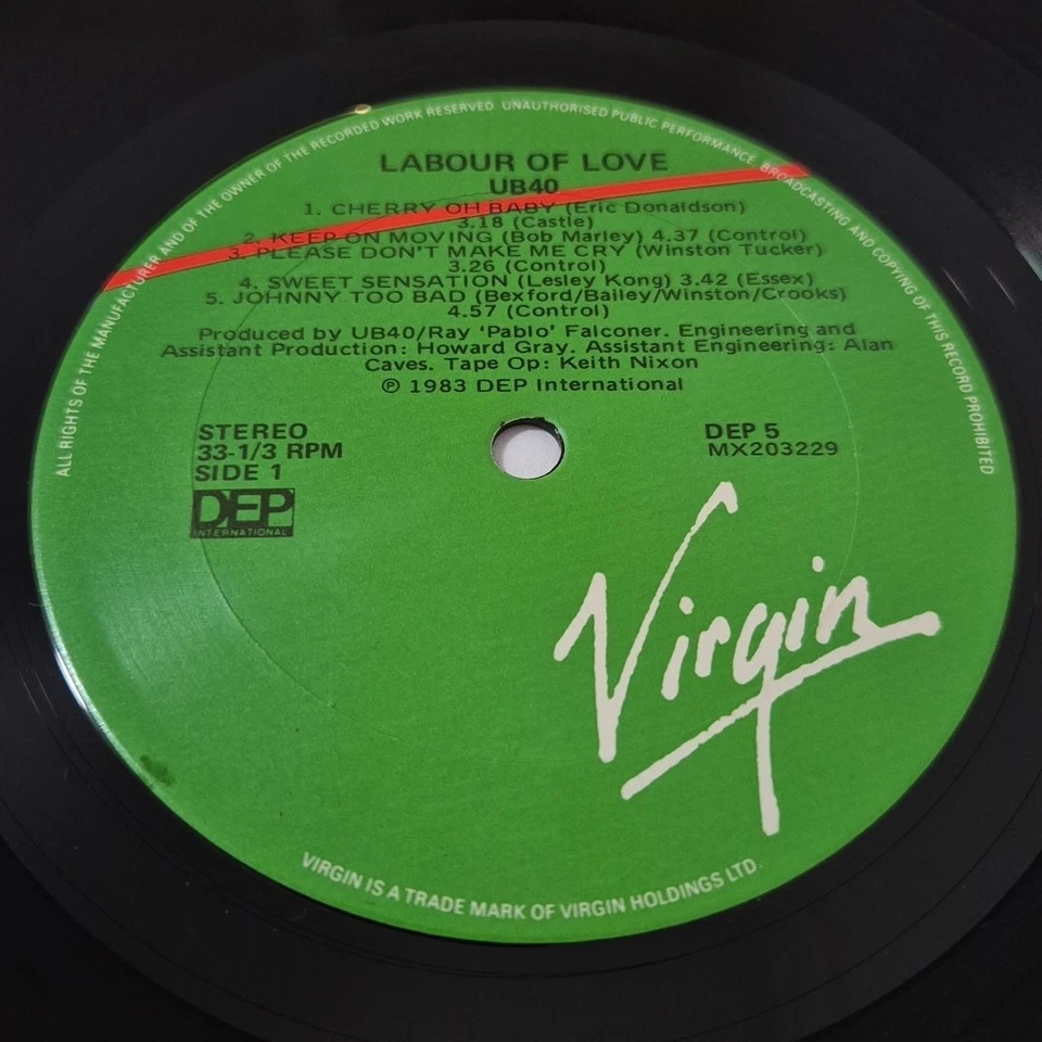 UB40 'Labour Of Love' 1983 12" Vinyl LP Record Virgin Records U.K. Pressing - Image 4 of 4