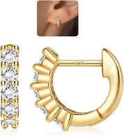 Ohrringe Creolen 14K Gold Hypoallergen 925 Sterling Silber HäNgend Damen Schmuck