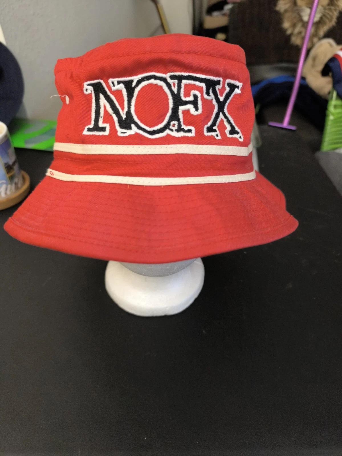 Vintage NOFX punk rock fat Mike fishing bucket hat medium pre-owned rare