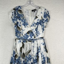 Lulus French Countryside White Floral Print High-Low Dress USA Women’s Medium