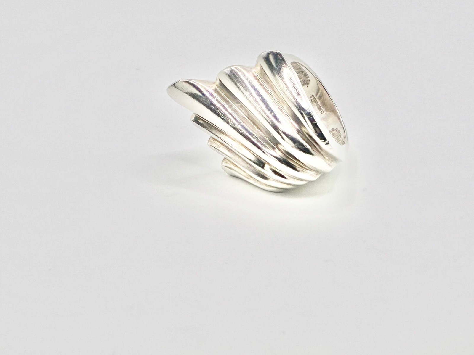 Sterling Silver Sculptural Statement Ring – Size … - image 1