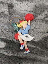 Christmas Ornament Cheerleader Midwest Retro Girl Novelty Holiday Decor 1997