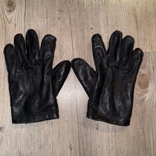 Vintage Aris mens Size Large black leather gloves Thinsulate lined driving style
