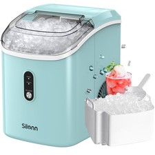 Nugget Ice Maker Countertop, Chewable Pellet Ice Machine with Self Cleaning F...