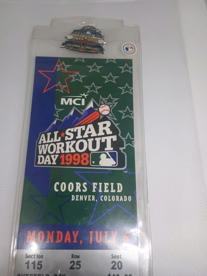 Ken Griffey Jr. 1998 Home Run Derby - MLB All Star Game Boleto Talón, Manga, Prendedor Foto 2 de 4