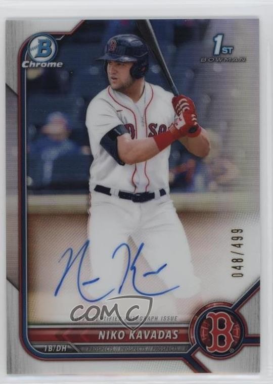 2022 Bowman Chrome Prospect Refractor 48/499 Niko Kavadas #CPA-NK Auto 0t24