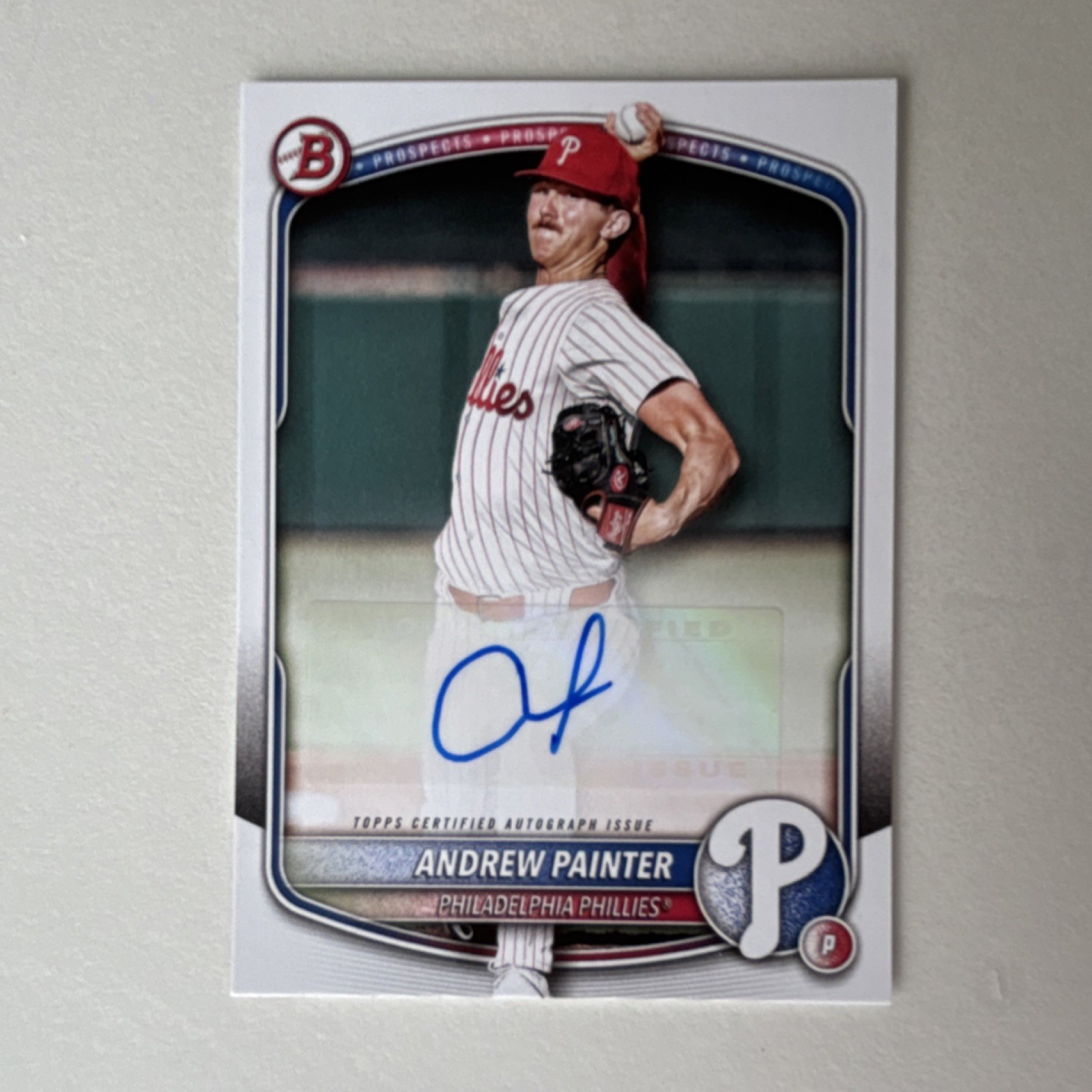 Topps Bowman 2025 Andrew Painter Phillies BPA-AP Autograph Card