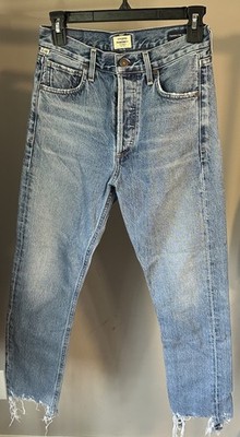 Citizens of Humanity Jeans Womens 24 Charlotte Crop High Rise Straight Raw Hem