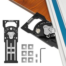 Escuadra ajustable para sierra de riel 60  a -60  con gu a de carril