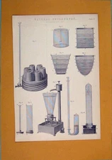 Original Old Antique Print Hydrostatics Natural Philosophy Fine Art