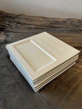 Teller Plate Weiß Schlicht Modern Neu Servierteller Platte Geschirr Tablett