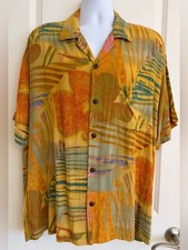 Jams World Hula Moon Hawaiian Aloha Short Sleeve Men s Shirt, XL, Excellent cond